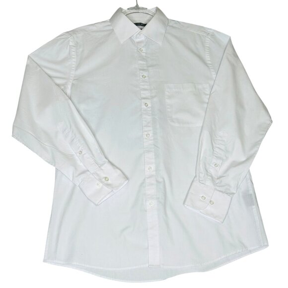 Beverly Hills Polo Club Slim Fit White Button Down Shirt M 15.5/32-33 - Picture 2 of 8